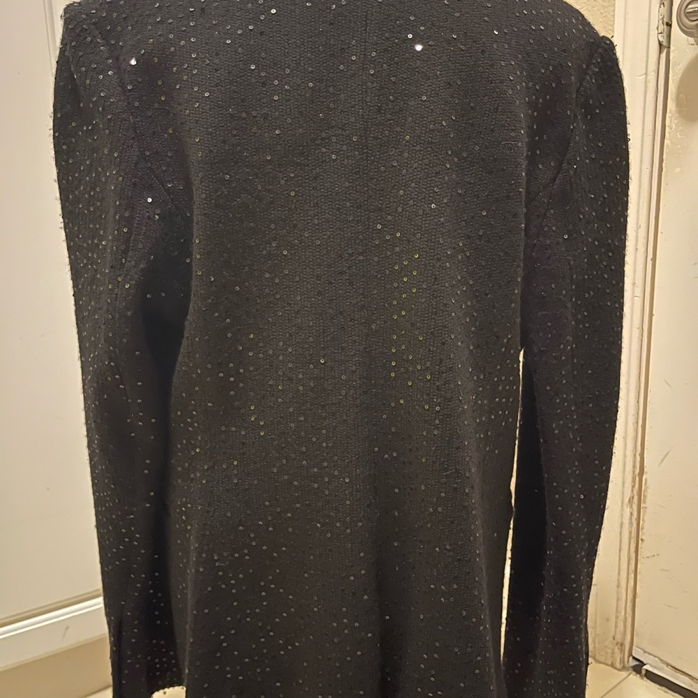 Black Sequence Bcbgmaxazria Wool Jacket - image 2